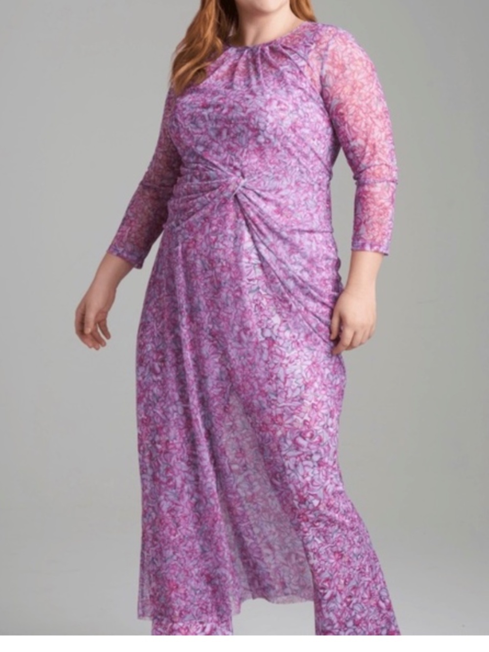 Ala Von Auersperg Jerry Sheer Mesh Topper Long Blooming Floral Print XS